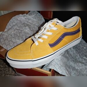 Vans Sk8-low honey gold/purple velvet Men's size 10.5